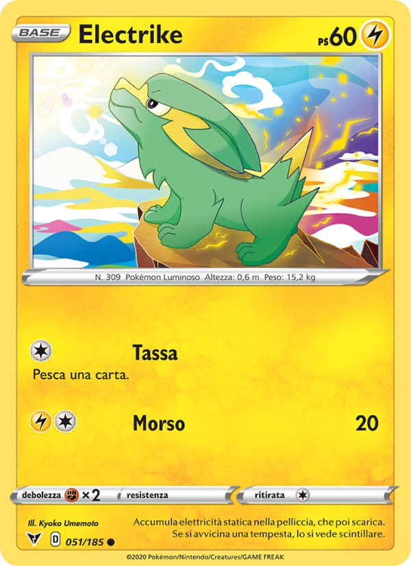 Electrike 051/203 — Voltaggio Sfolgorante (Italian Pokémon TCG card)