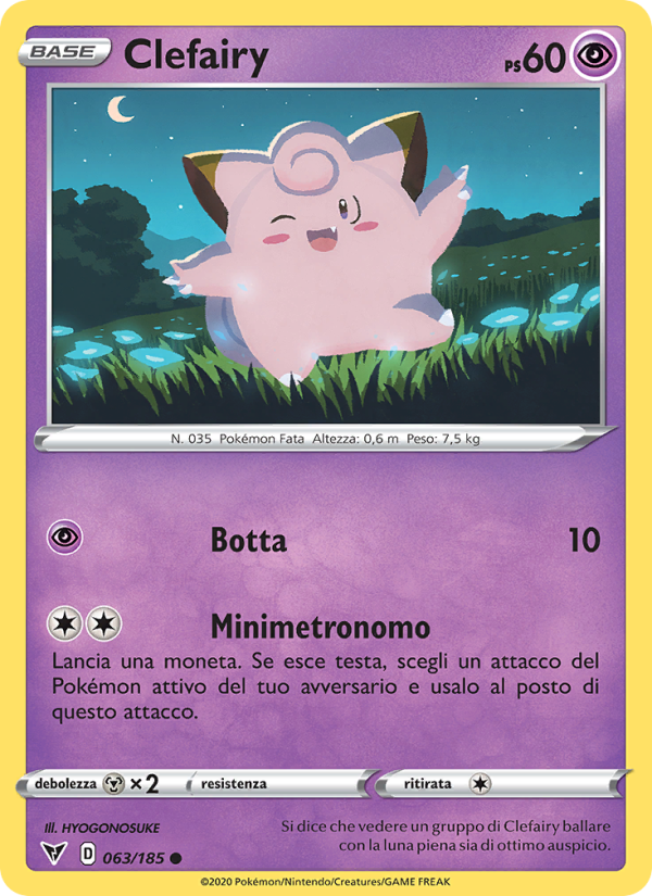 Clefairy 063/203 — Voltaggio Sfolgorante (Italian Pokémon TCG card)