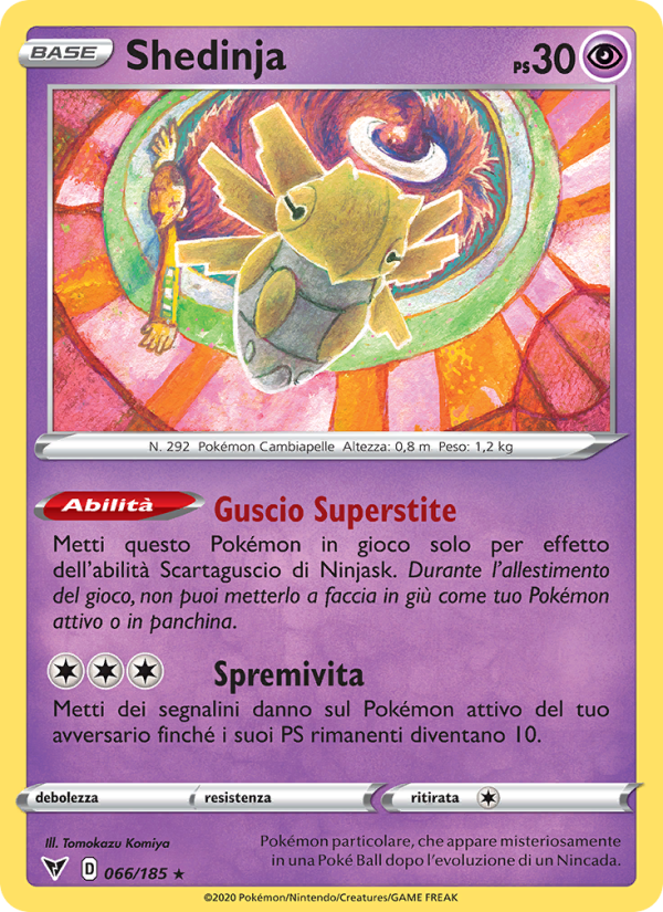 Shedinja 066/203 — Voltaggio Sfolgorante (Italian Pokémon TCG card)