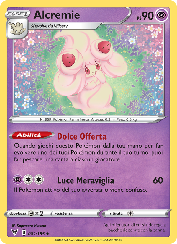 Alcremie 081/203 — Voltaggio Sfolgorante (Italian Pokémon TCG card)
