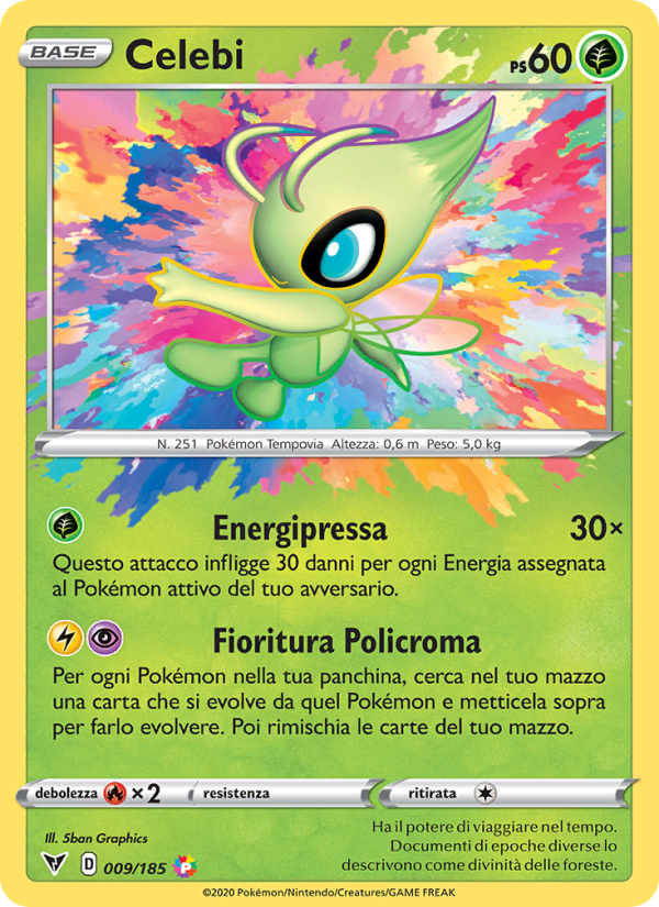 Celebi 009/203 — Vivid Voltage (Italian Pokémon TCG card)