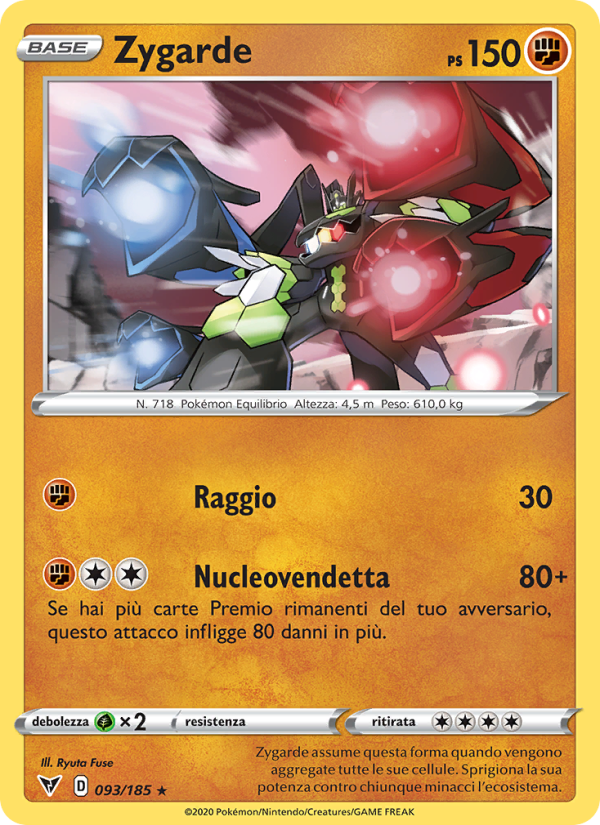 Zygarde 093/203 — Voltaggio Sfolgorante (Italian Pokémon TCG card)