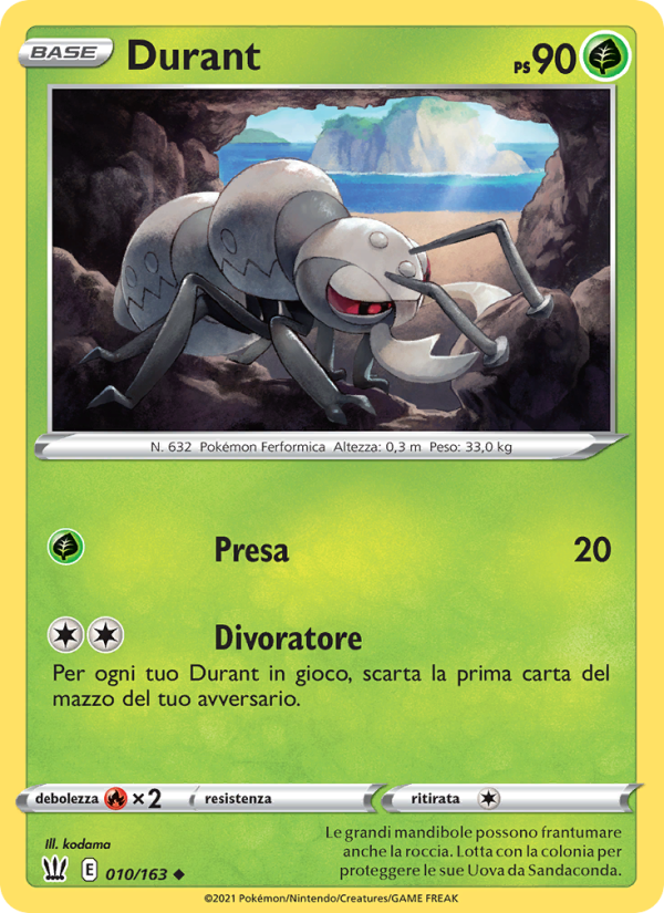 Durant 010/183 — Stili di Lotta (Italian Pokémon TCG card)