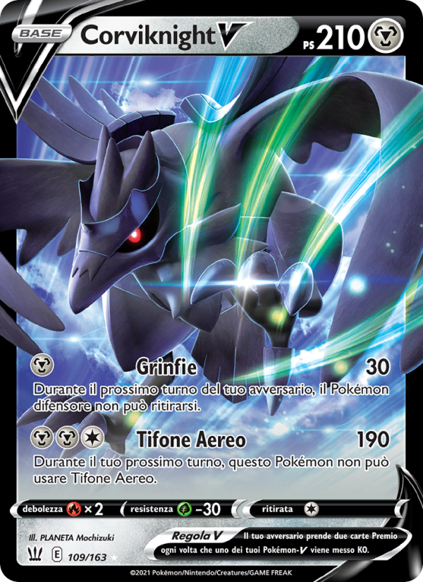 Corviknight V 109/183 — Battle Styles (Italian Pokémon TCG card)