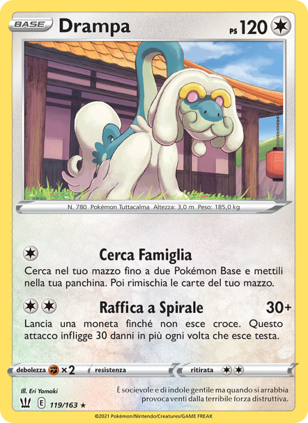 Drampa 119/183 — Battle Styles (Italian Pokémon TCG card)