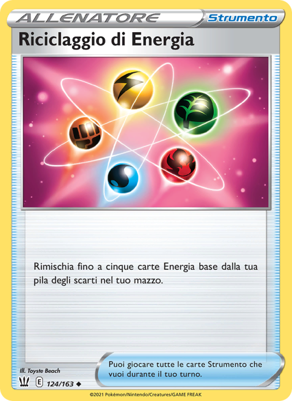 Riciclaggio di Energia 124/183 — Stili di Lotta (Italian Pokémon TCG card)
