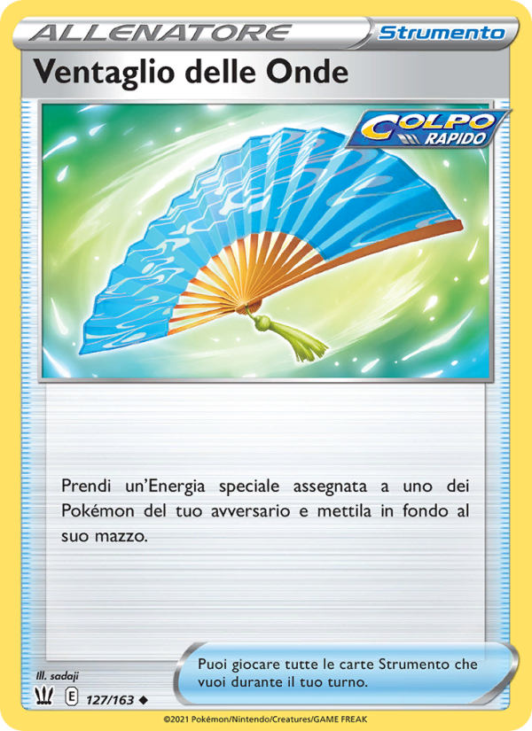 Ventaglio delle Onde 127/183 — Stili di Lotta (Italian Pokémon TCG card)