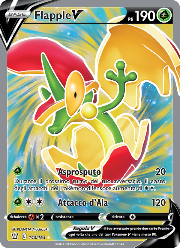 Flapple V 143/183 — Battle Styles (Italian Pokémon TCG card)