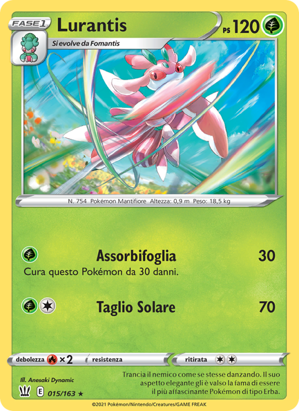 Lurantis 015/183 — Stili di Lotta (Italian Pokémon TCG card)