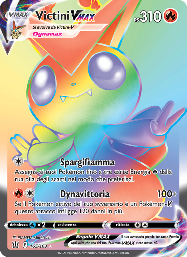 Victini VMAX 165/183 — Stili di Lotta (Italian Pokémon TCG card)