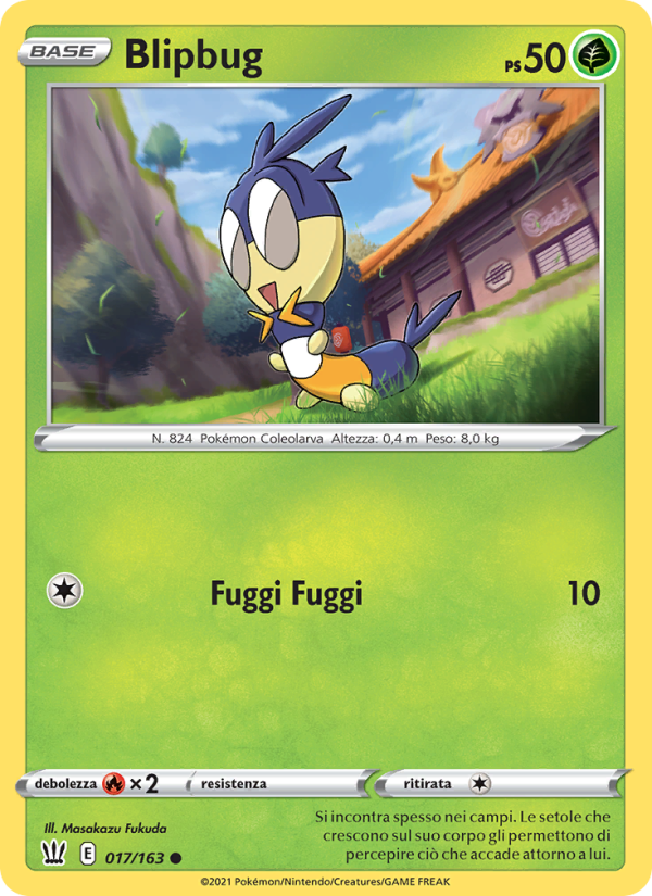 Blipbug 017/183 — Stili di Lotta (Italian Pokémon TCG card)