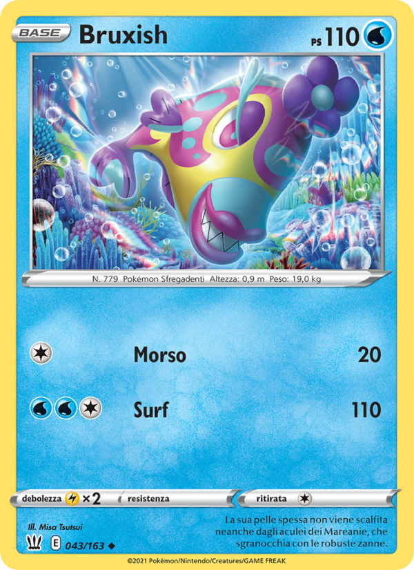 Bruxish 043/183 — Stili di Lotta (Italian Pokémon TCG card)