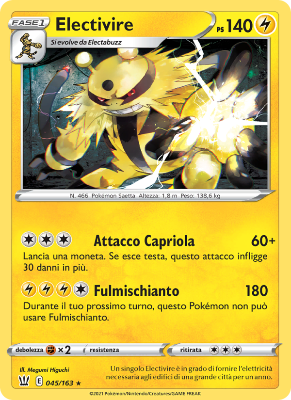 Electivire 045/183 — Stili di Lotta (Italian Pokémon TCG card)