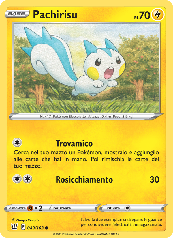 Pachirisu 049/183 — Stili di Lotta (Italian Pokémon TCG card)