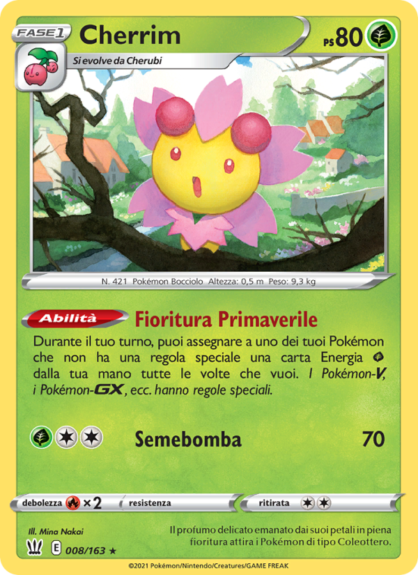 Cherrim 008/183 — Stili di Lotta (Italian Pokémon TCG card)