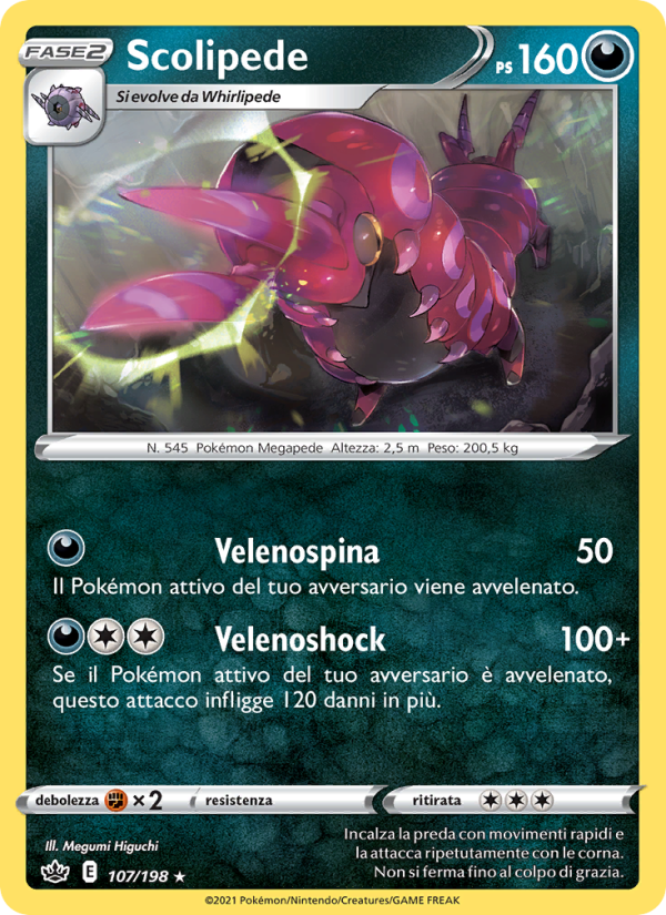 Scolipede 107/233 — Regno Glaciale (Italian Pokémon TCG card)