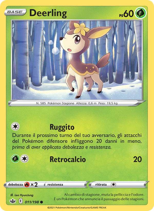 Deerling 011/233 — Regno Glaciale (Italian Pokémon TCG card)