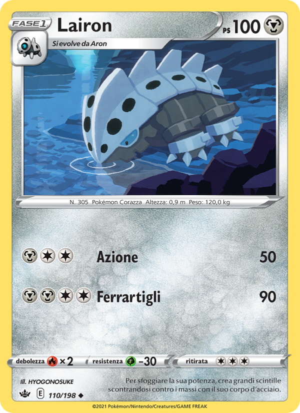 Lairon 110/233 — Regno Glaciale (Italian Pokémon TCG card)