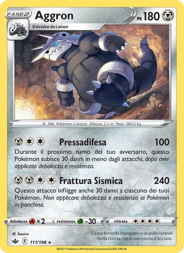 Aggron 111/233 — Regno Glaciale (Italian Pokémon TCG card)