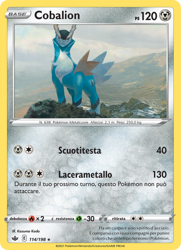 Cobalion 114/233 — Regno Glaciale (Italian Pokémon TCG card)