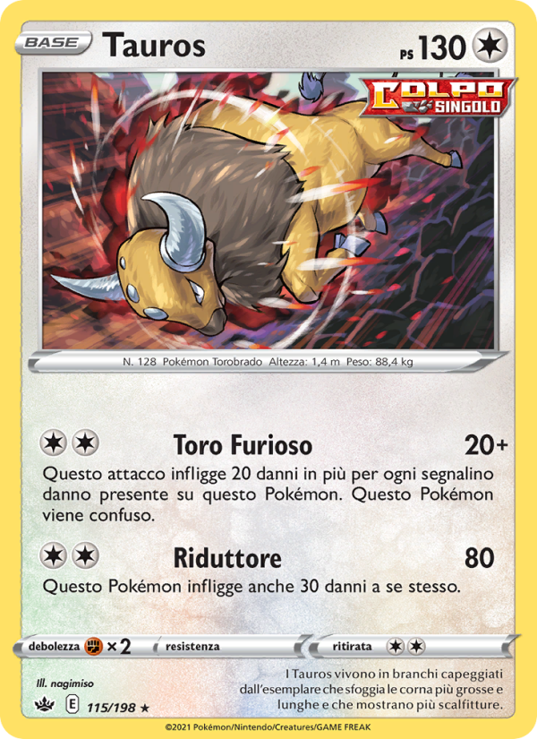 Tauros 115/233 — Regno Glaciale (Italian Pokémon TCG card)