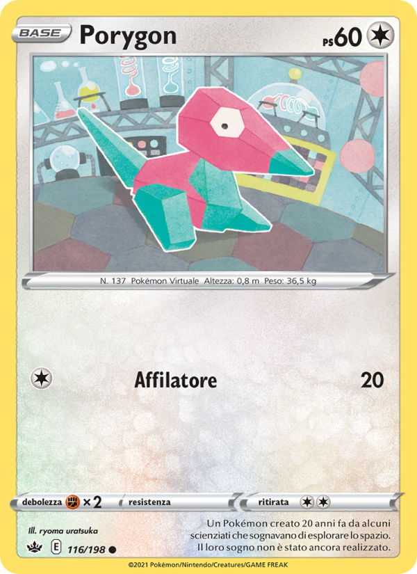 Porygon 116/233 — Regno Glaciale (Italian Pokémon TCG card)