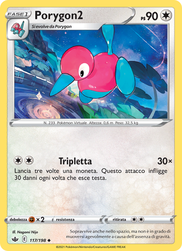 Porygon2 117/233 — Regno Glaciale (Italian Pokémon TCG card)