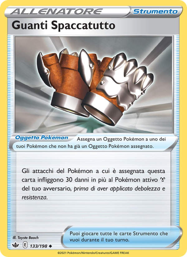 Guanti Spaccatutto 133/233 — Regno Glaciale (Italian Pokémon TCG card)