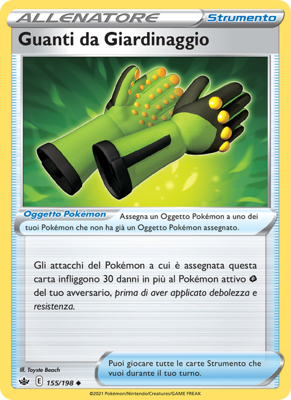 Guanti da Giardinaggio 155/233 — Regno Glaciale (Italian Pokémon TCG card)
