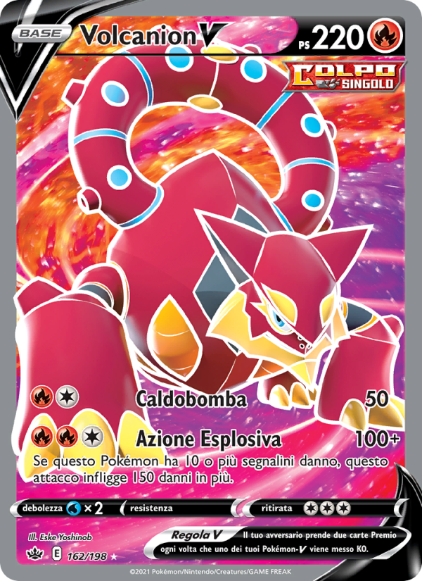 Volcanion V 162/233 — Regno Glaciale (Italian Pokémon TCG card)