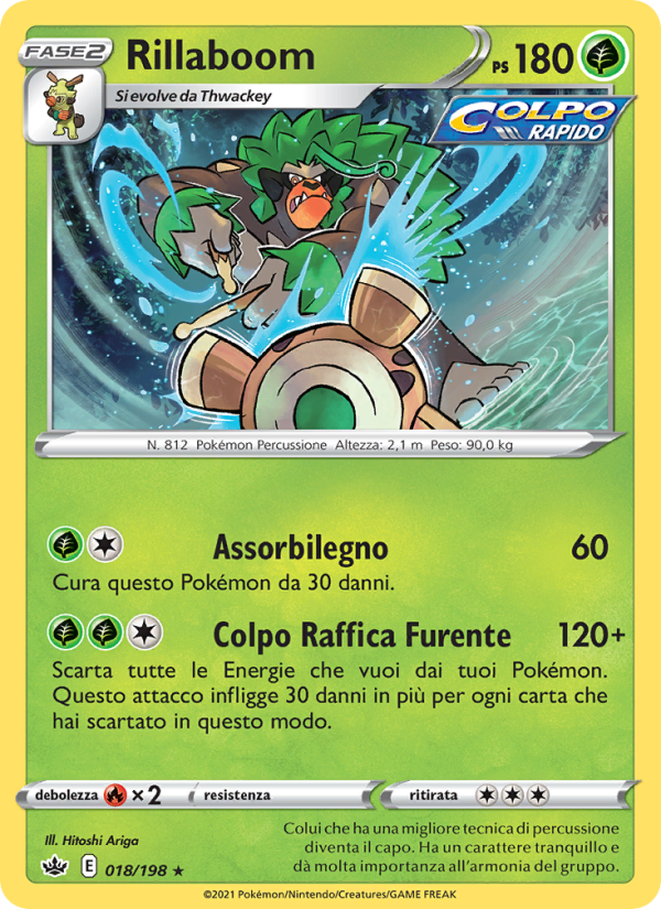 Rillaboom 018/233 — Regno Glaciale (Italian Pokémon TCG card)