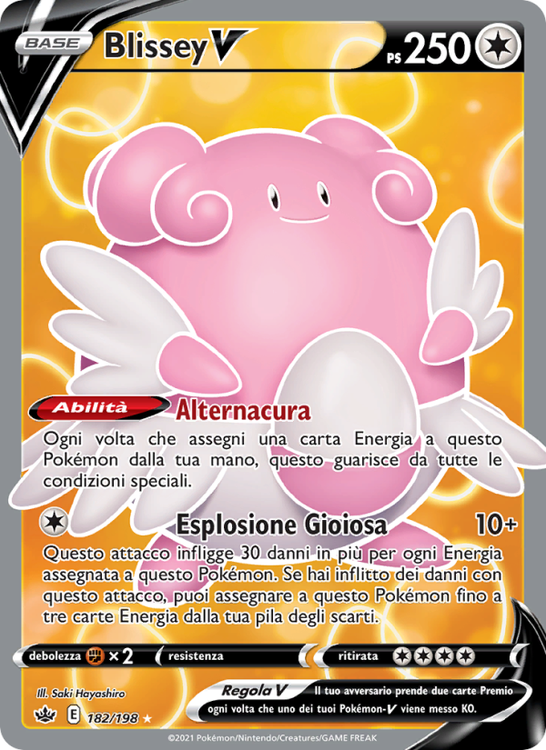 Blissey V 182/233 — Regno Glaciale (Italian Pokémon TCG card)
