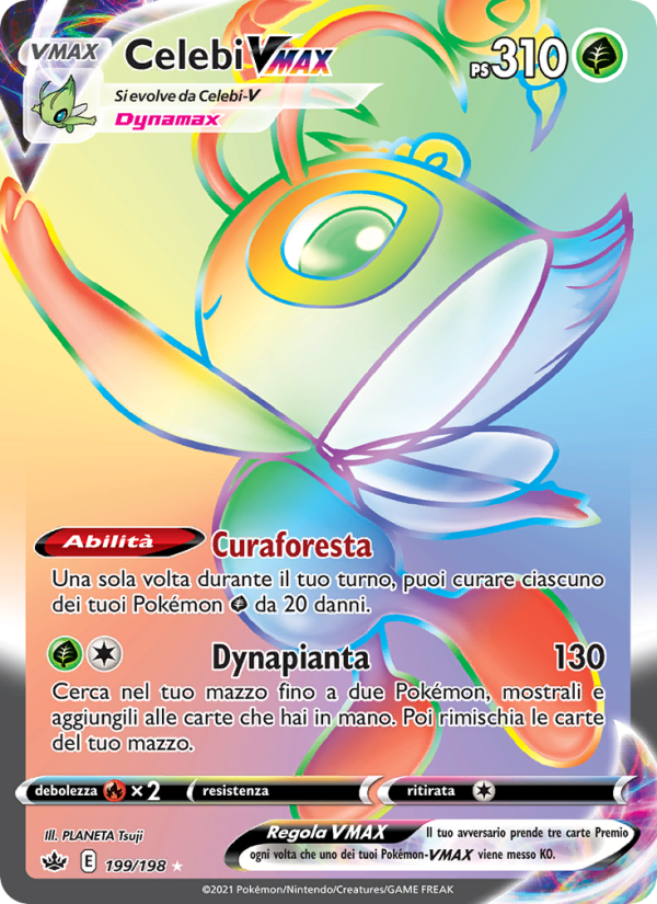 Celebi VMAX 199/233 — Regno Glaciale (Italian Pokémon TCG card)