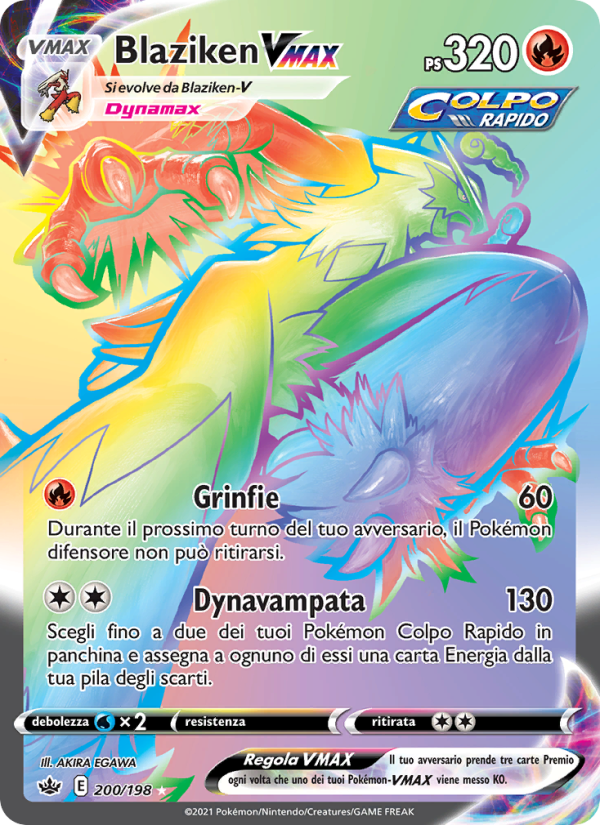 Blaziken VMAX 200/233 — Regno Glaciale (Italian Pokémon TCG card)