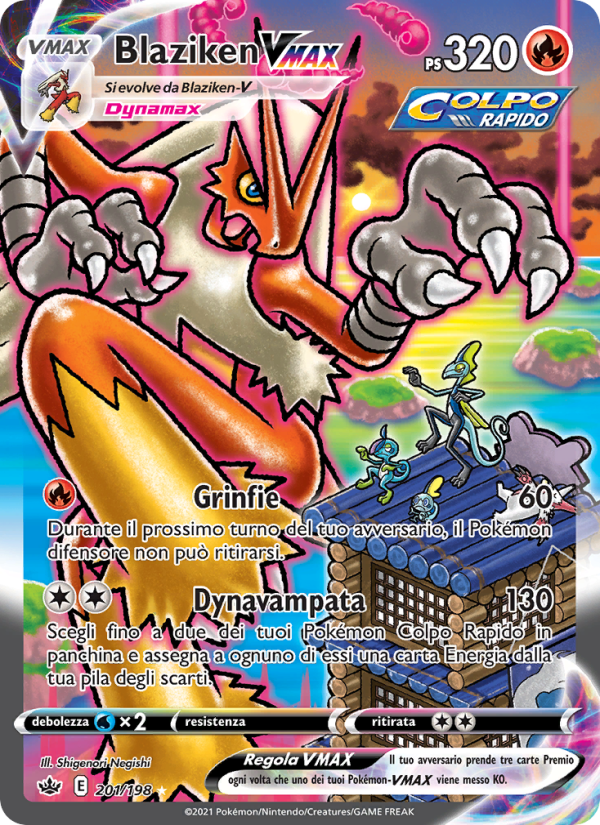 Blaziken VMAX 201/233 — Regno Glaciale (Italian Pokémon TCG card)