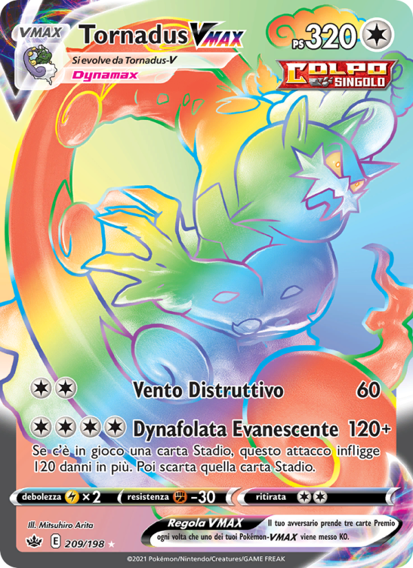 Tornadus VMAX 209/233 — Regno Glaciale (Italian Pokémon TCG card)