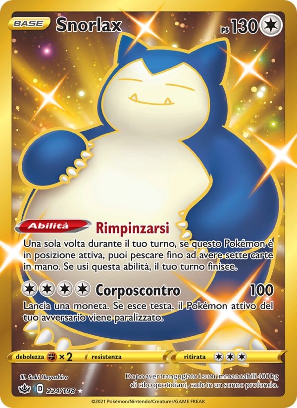 Snorlax 224/233 — Regno Glaciale (Italian Pokémon TCG card)