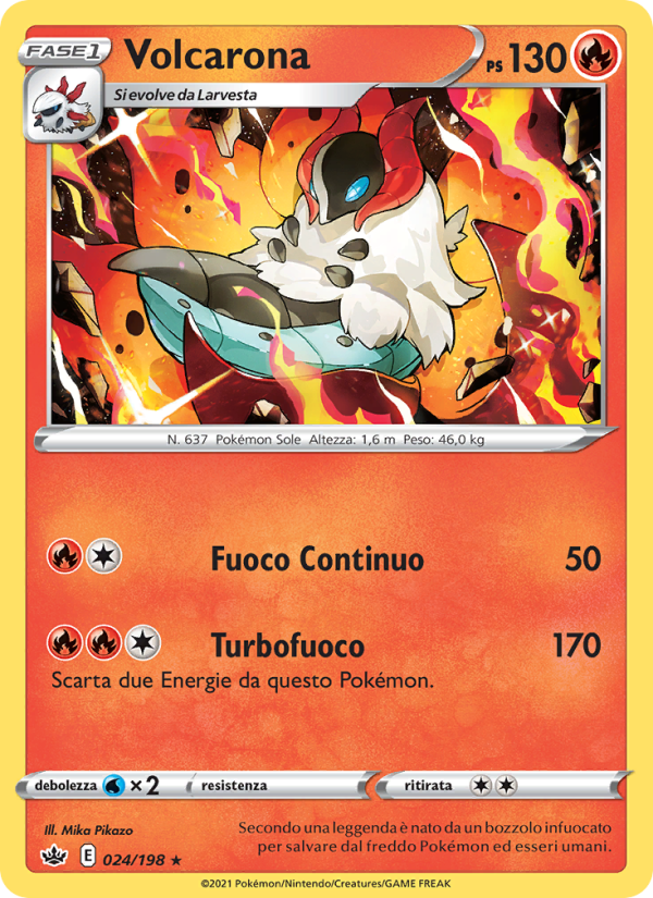 Volcarona 024/233 — Regno Glaciale (Italian Pokémon TCG card)