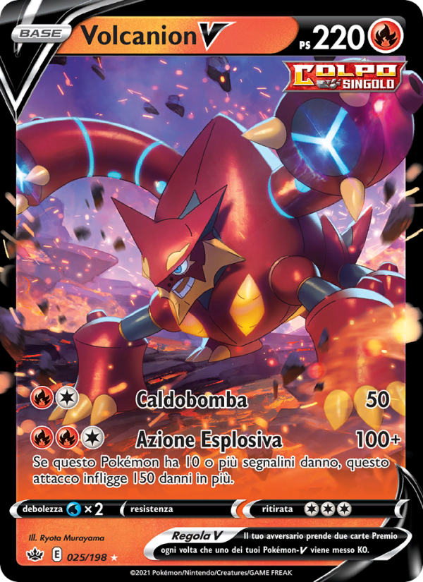Volcanion V 025/233 — Regno Glaciale (Italian Pokémon TCG card)