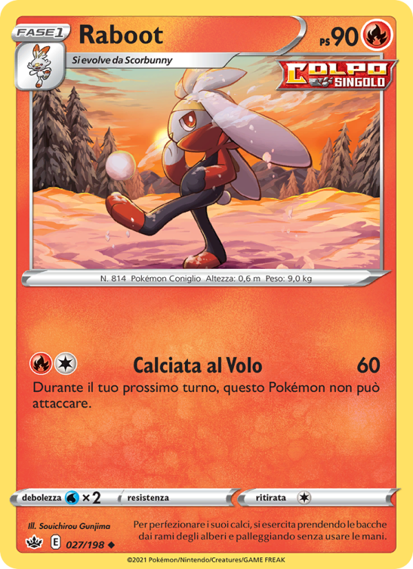 Raboot 027/233 — Regno Glaciale (Italian Pokémon TCG card)