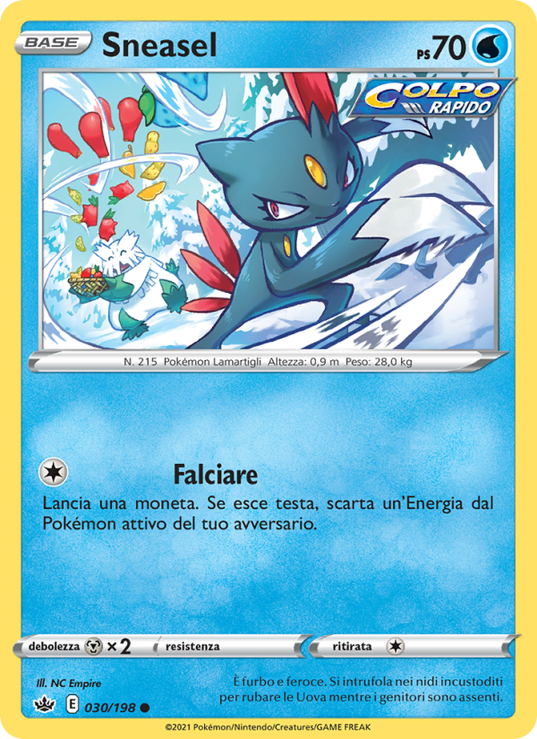 Sneasel 030/233 — Regno Glaciale (Italian Pokémon TCG card)