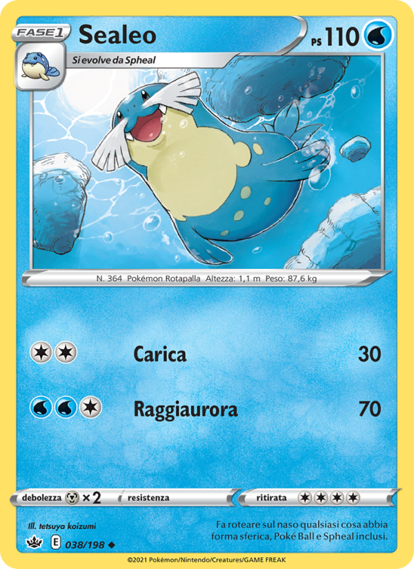Sealeo 038/233 — Regno Glaciale (Italian Pokémon TCG card)
