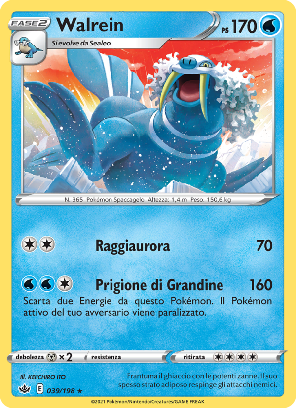 Walrein 039/233 — Regno Glaciale (Italian Pokémon TCG card)