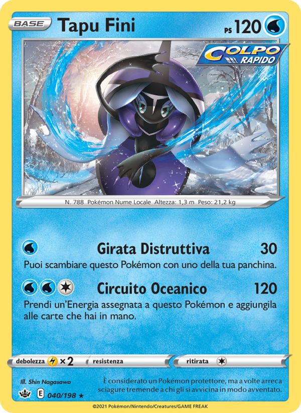 Tapu Fini 040/233 — Regno Glaciale (Italian Pokémon TCG card)