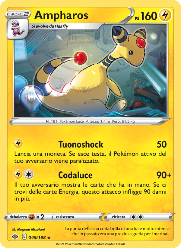 Ampharos 049/233 — Regno Glaciale (Italian Pokémon TCG card)