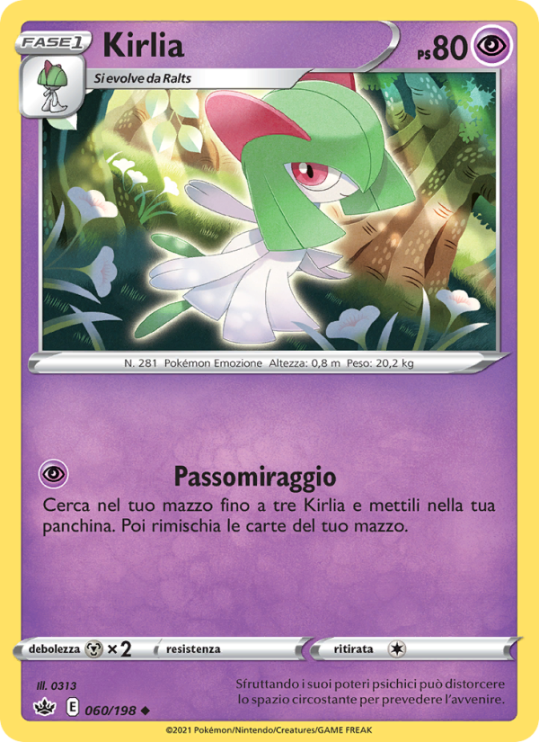 Kirlia 060/233 — Regno Glaciale (Italian Pokémon TCG card)