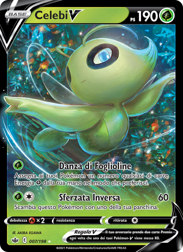 Celebi V 007/233 — Chilling Reign (Italian Pokémon TCG card)