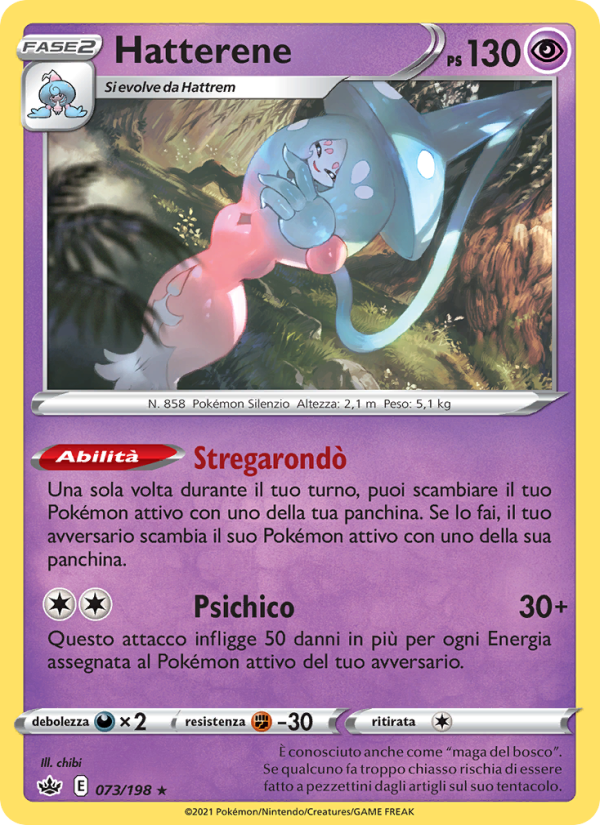 Hatterene 073/233 — Regno Glaciale (Italian Pokémon TCG card)