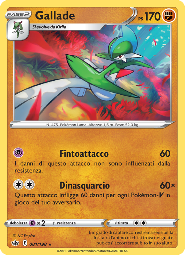 Gallade 081/233 — Regno Glaciale (Italian Pokémon TCG card)