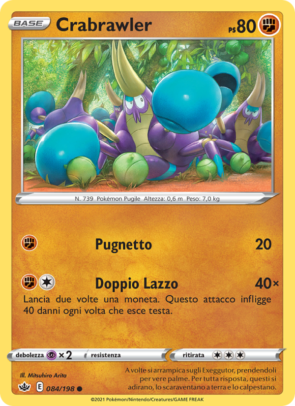 Crabrawler 084/233 — Regno Glaciale (Italian Pokémon TCG card)